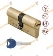Cilindro de Alta Seguridad | Acabado en Latón con 6 Pines y Leva de 15 mm | Incluye 5 Llaves