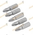 Screwdriver Bit Set  PZ2 x 25mm | PH2x25mm | Tolsen | Lot of 5 Units