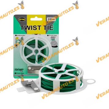 Plasticized Galvanized Flat Wire | Color Green | Length 20 m