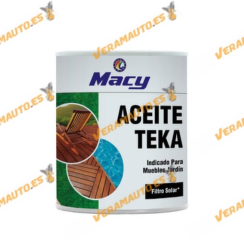 Aceite Teka | Protección de Maderas | Indicado para Muebles de Jardín | 4L o 750 ml