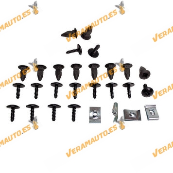Set of Screws for Wheel Well Protector | Inner Mudguard Volkswagen Group | Kit of 28 Parts