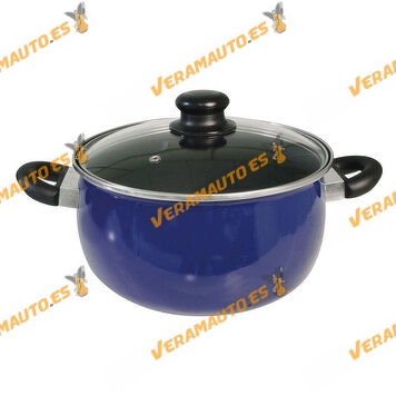 Triple Coated Vitrified Enameled Steel Non-Stick Casserole Pan | Size 20Ø | Suitable For All Stovetops