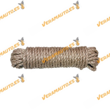 Sisal rope | Natural Fiber of 3 Cabos | Diameter 6mm | Length of 10 Meters | AMIG