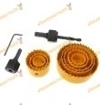 Estuche de 11 Coronas Perforadas | 2 Husillos de Sierra | 1 Llave Hexagonal 2.5mm
