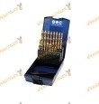 Titanium Coated HSS-TIN DIN 388 Drill Bit Set | Bohrcraft | 19 Pieces