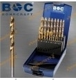 Titanium Coated HSS-TIN DIN 388 Drill Bit Set | Bohrcraft | 19 Pieces