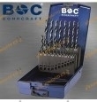Juego brocas laminadas | HSS DIN 338 | Bohrcraft  | 19 piezas