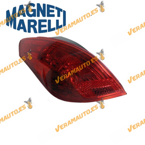 Taillight Peugeot 308 from 2007 to 2013 Magneti Marelli Rear Left Models 3 and 5 Doors With Lamp Holder OEM similar 6350CV