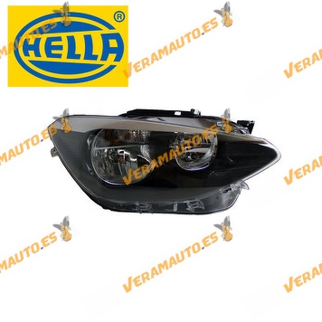 Faro HELLA BMW Serie 1 (F20/F21) De 2011 A 2015| Derecho Delantero | Lámparas H7 | H7 |