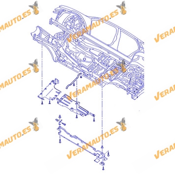 Protección Caja Cambios Volkswagen Touareg 7L | Porsche Cayenne 955 | Audi Q7 | Motor Gasolina 6-8 cilindros | 7L0825231A