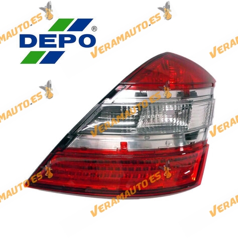 Tail Light Mercedes S-Class W221 from 2005 to 2009 Right Rear LED Without Lamp Holder | DEPO Brand | Similar OEM 2218200266