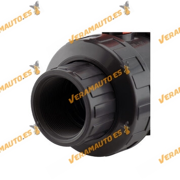 PE-EPDM valve for PE X FEMALE thread | Stopcock Used for Fluid Passage | Body in PVC-U