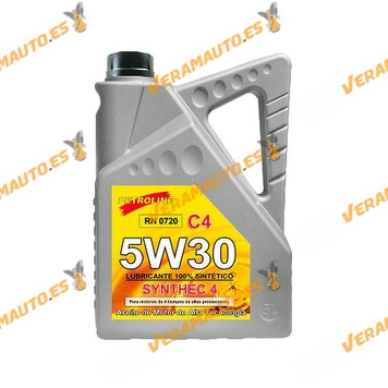 Petroline Engine Oil 5W-30 Synthec 4 C4 | Renault RN 0720 Synthetic | 5 Litres