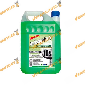 PETROLINE Mineral Antifreeze Fluid 10% | Colour Green | Summer Coolant | Protection down to -5ºC