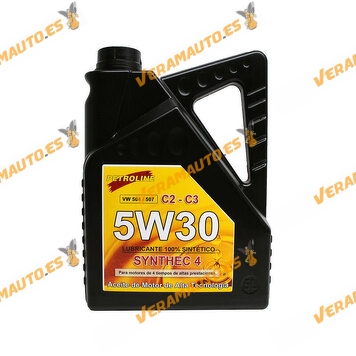 Aceite de Motor Petroline 5W30 Synthec 4 C2 C3 VW 504.00 507.00 Sintético | 5 Litros