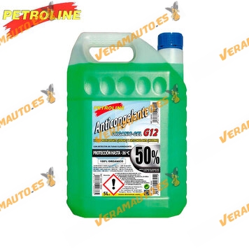 PETROLINE Organic Antifreeze Fluid Green G12 50% | Summer Coolant | Protection down to -36ºC