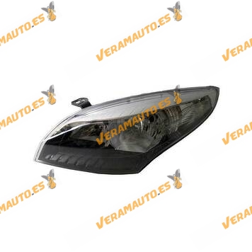 Headlight Magneti Marelli Renault Megane III from 2012 to 2013 Left | H7+H7 | Electric Black Background