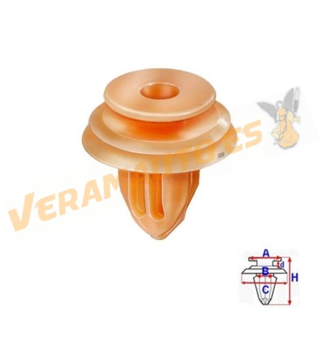 Set of 10 Staples Trim and Interior Trim For Honda Accord | Civic | CR-V | FRV | Jazz | OEM 91560S6A003