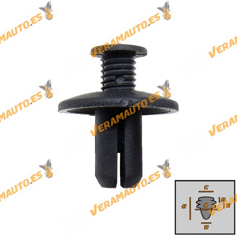 Set de Grapas Mitsubishi Fijación de Tapizados y Salpicadero | Volvo Fijación Protector Paso de Rueda | OEM MB253964