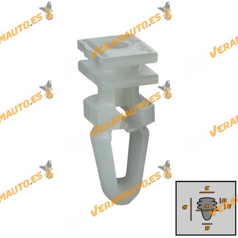 Set de Grapas BMW Serie 3 | Serie 5 | Serie 7 | X3 | Fijación Cantonera | Faldon inferior de Puerta | OEM 51471928808