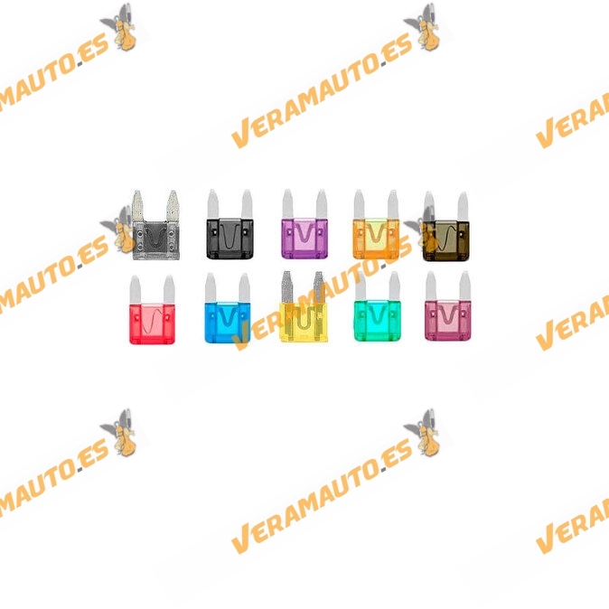 Set of 50 Fuses | Low Profile Size | Maximum Voltage of 12V | Current from 1 to 40A