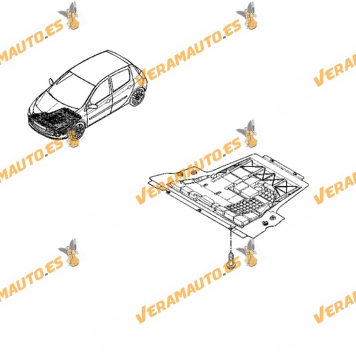Proteccion Bajo Motor Renault Clio Kangoo | Nissan Micra | Motor Diesel | Plástico Polipropileno | OEM 758900612R