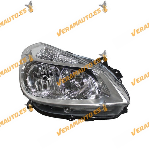 Faro Renault Clio de 2005 a 2009 Derecho | Valeo | Lampara H7- H7 Fondo Cromado | OEM 260100203R