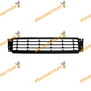 Bumper Center Grille Volkswagen Polo 6R from 2014 to 2017 Black OEM Similar to 6C0853677A