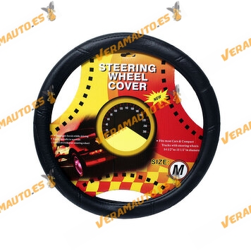 Synthetic Leather Steering Wheel Covers | Cars and Vans | Size 36cm | 38cm | 42cm | 42cm | Universal Accessory