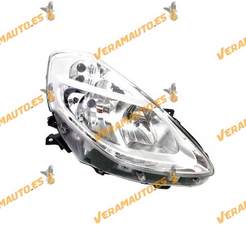 Headlight Renault Clio III from 2009 to 2012 | Right | Silver Background | Without Engine | For H7 + H7 Lamps | OEM7701072005