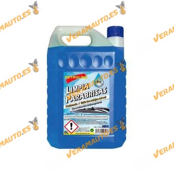 Lavaparabrisas PETROLINE Descongelante Protección -9ºC | Perfumado Azul | Disuelve Grasas | Aceites