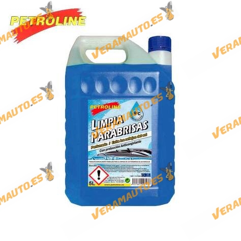 PETROLINE Windscreen Washer De-icer Protection -9ºC | Blue Perfumed | Dissolves Greases | Oils
