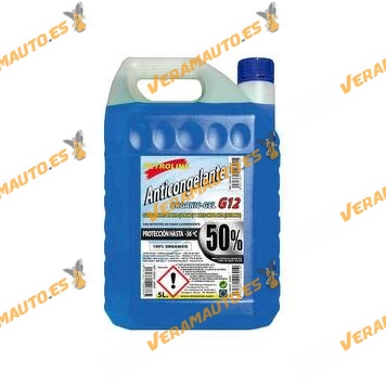 Líquido Anticongelante PETROLINE Orgánico Azul G12 50% | Refrigerante Verano | Protección hasta -36ºC