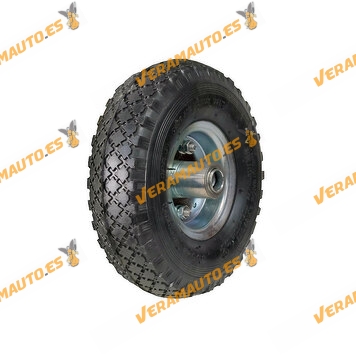 Pneumatic Sack Truck Wheel | Galvanized Metal Rim | Wheel Diameter of 260