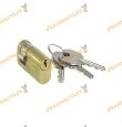 Bowler or Cylinder Lynx Oval 1/2 | Brass plated 0580 | 27mm