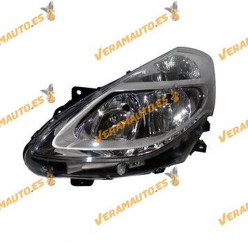Headlight Renault Clio III from 2009 to 2012 | Left | VALEO | Silver Base | Without Engine | For Lamps H7 + H7 | OEM 7701072004