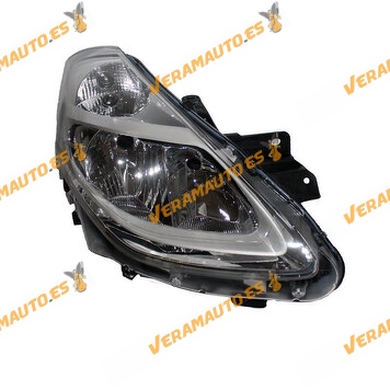 Headlight Renault Clio III from 2009 to 2012 | Right | VALEO | Silver Base | Without Engine | For Lamps H7 + H7 | OEM 7701072005