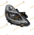 Faro Renault Clio III de 2009 a 2012 | Derecho | VALEO | Fondo Plateado | Sin Motor | Para Lámparas H7 + H7 | OEM 7701072005