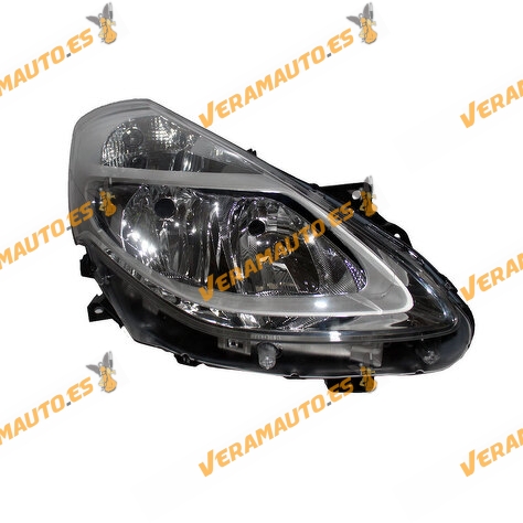Headlight Renault Clio III from 2009 to 2012 | Right | VALEO | Silver Base | Without Engine | For Lamps H7 + H7 | OEM 7701072005