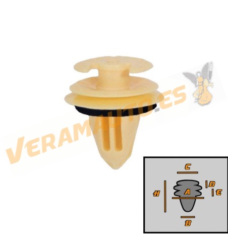 Set de 10 Grapas para Molduras | Tapizados | Ford Focus | Toyota | Lexus | OEM Similar a 7586730130