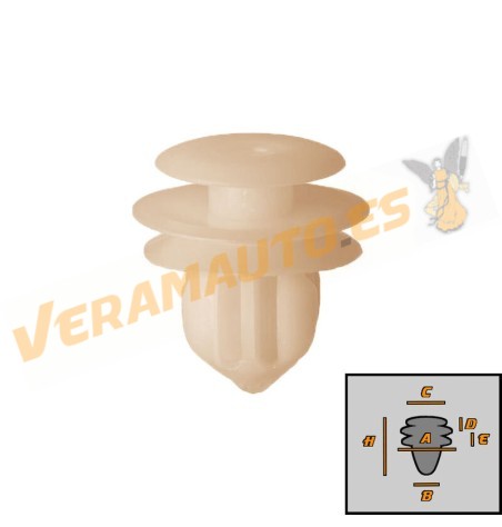 Set of 10 Daewoo | Honda | Subaru | Toyota | Suzuki Door Sill Clips OEM 6221713010 909130146