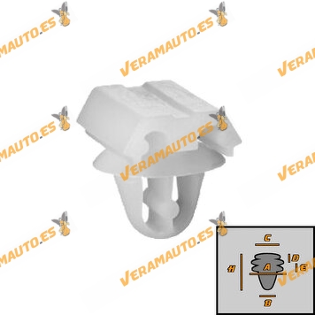 Set of 10 Staples for fixing Volvo side mouldings | OEM Similar to 3518274
