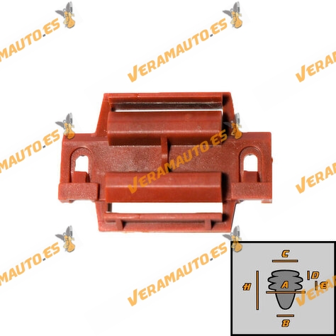 Set de 10 Clip para Molduras Laterales Iveco Daily de 1999 a 2014 | OEM Similar a 500327002