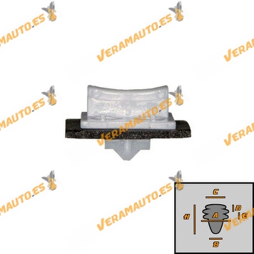 Set of 10 Ford Transit | Transit Tourneo Connect | OEM Windscreen Moulding Fixing Clips Similar to YC15-B03180-BC