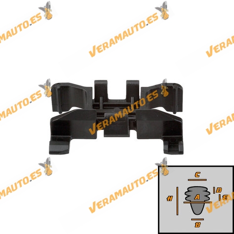 Set of 10 roof moulding clamps for Mercedes A-Class W169 and B-Class W245 from 2004 to 2011 | OEM A0009915871