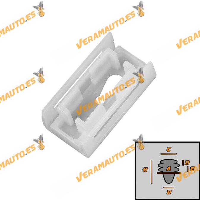 Set of 10 Staples for fixing windscreen trims Mercedes Vito / V-Class (W638) from 02-1996 to 01-2003 | OEM A0009915871