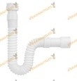 Reinforced Extendable Siphon Pipe with Adapter | Polypropylene | White