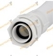 Reinforced Extendable Siphon Pipe with Adapter | Polypropylene | White