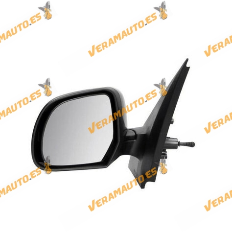 Left Rearview Mirror Dacia Dokker 2012 to 2020 | Lodgy from 2012 to 2022 | Mechanical Black Convex | OEM 963026216R