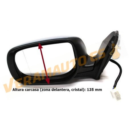 Espejo Retrovisor Izquierdo Toyota Avensis (T25) de 2003 a 2006 | Electrico Imprimado 5 Pines Rectangular | OEM 8790605140